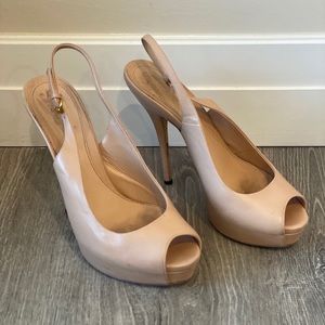 Gucci peep toe sling back